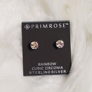 Rainbow cubic zirconia earrings